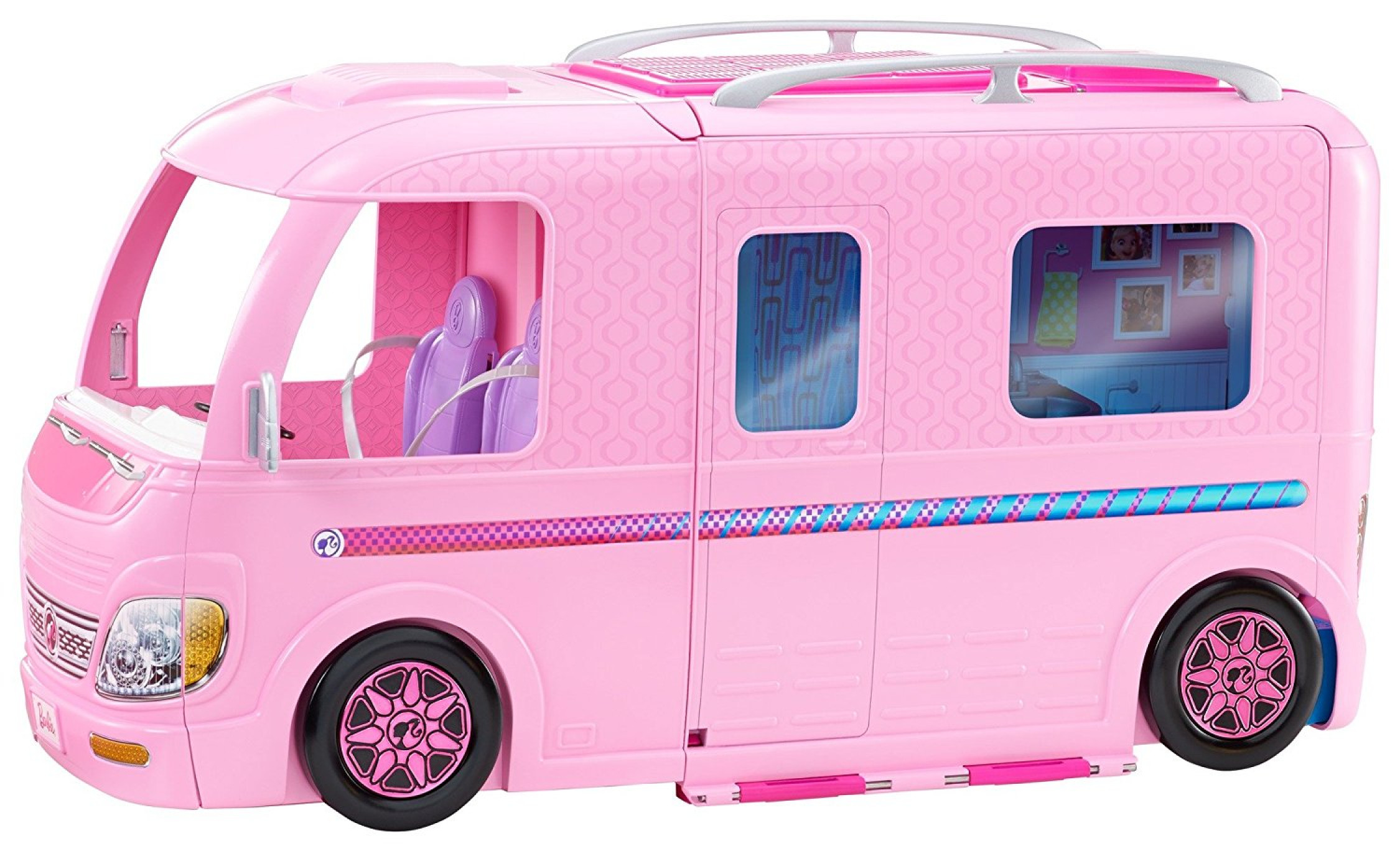 Barbie Dream Camper Van Campsite Play Set Piscine Water Slide Beds