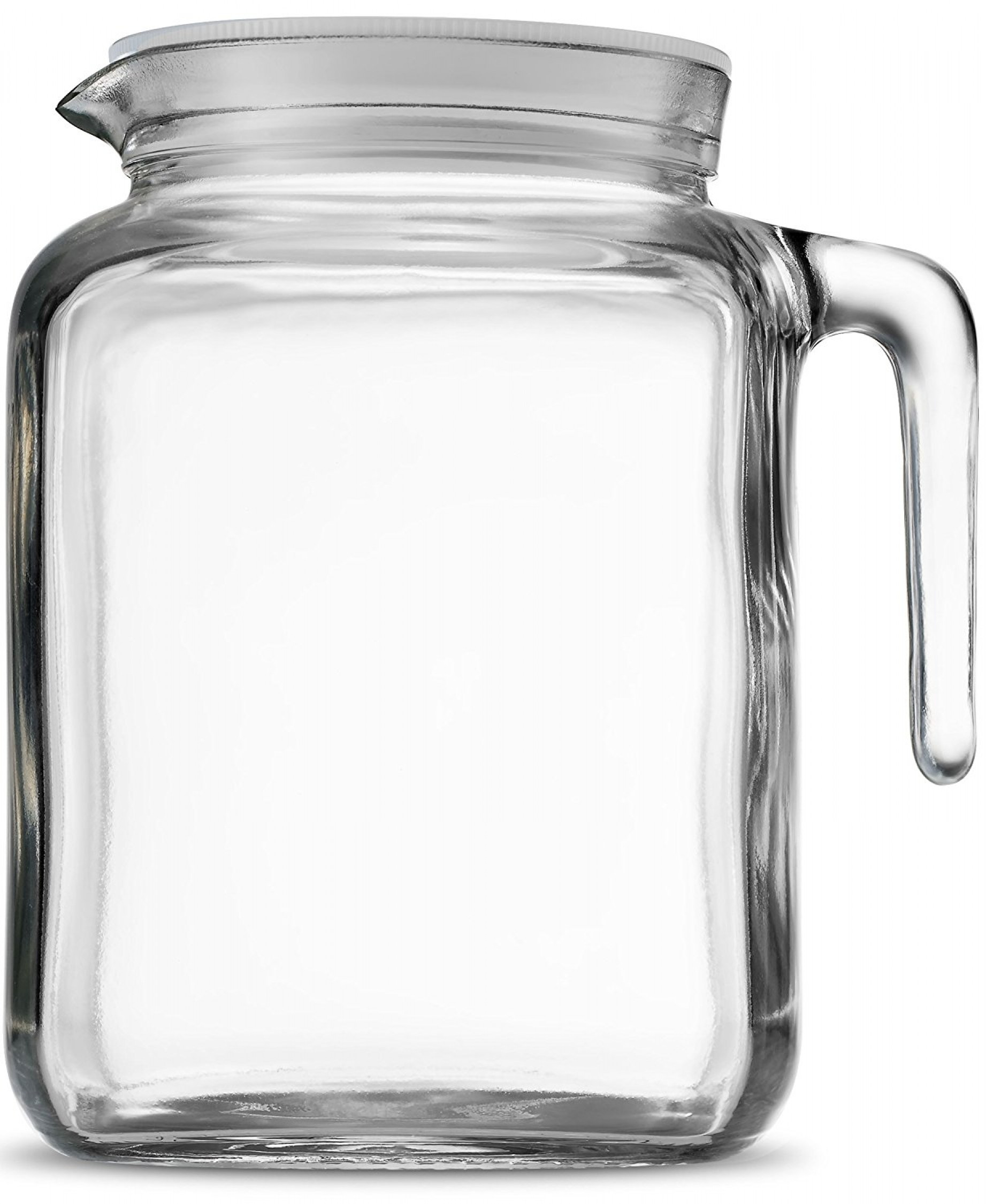 Square Gl Pitcher Bottle Lid Spout Milk Beverage Drink Vintage Image Is Loading Square Gl Pitcher Bottle Lid Spout Milk Beverage