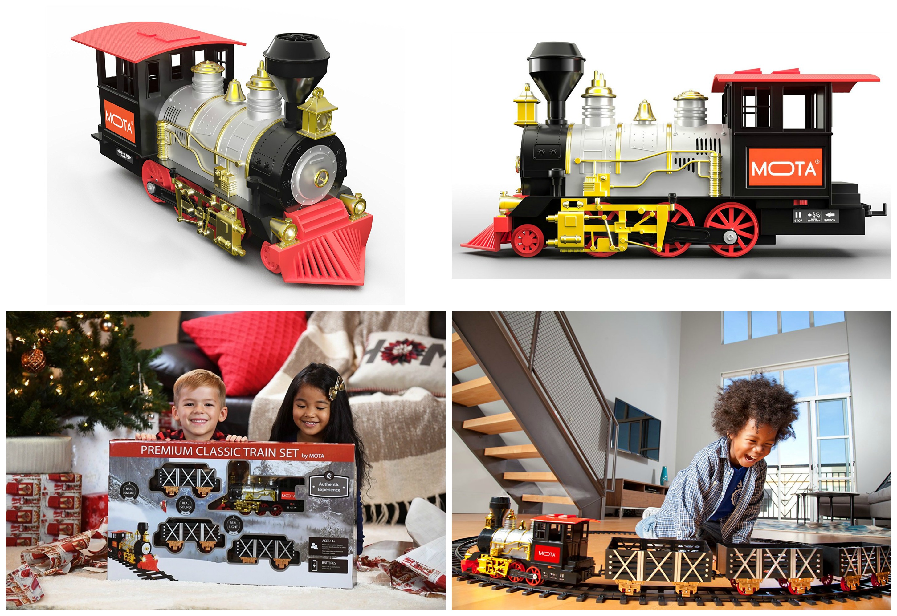 Christmas Holiday Train Set Premium Classic Train Set With Real Smoke For Kids eBay