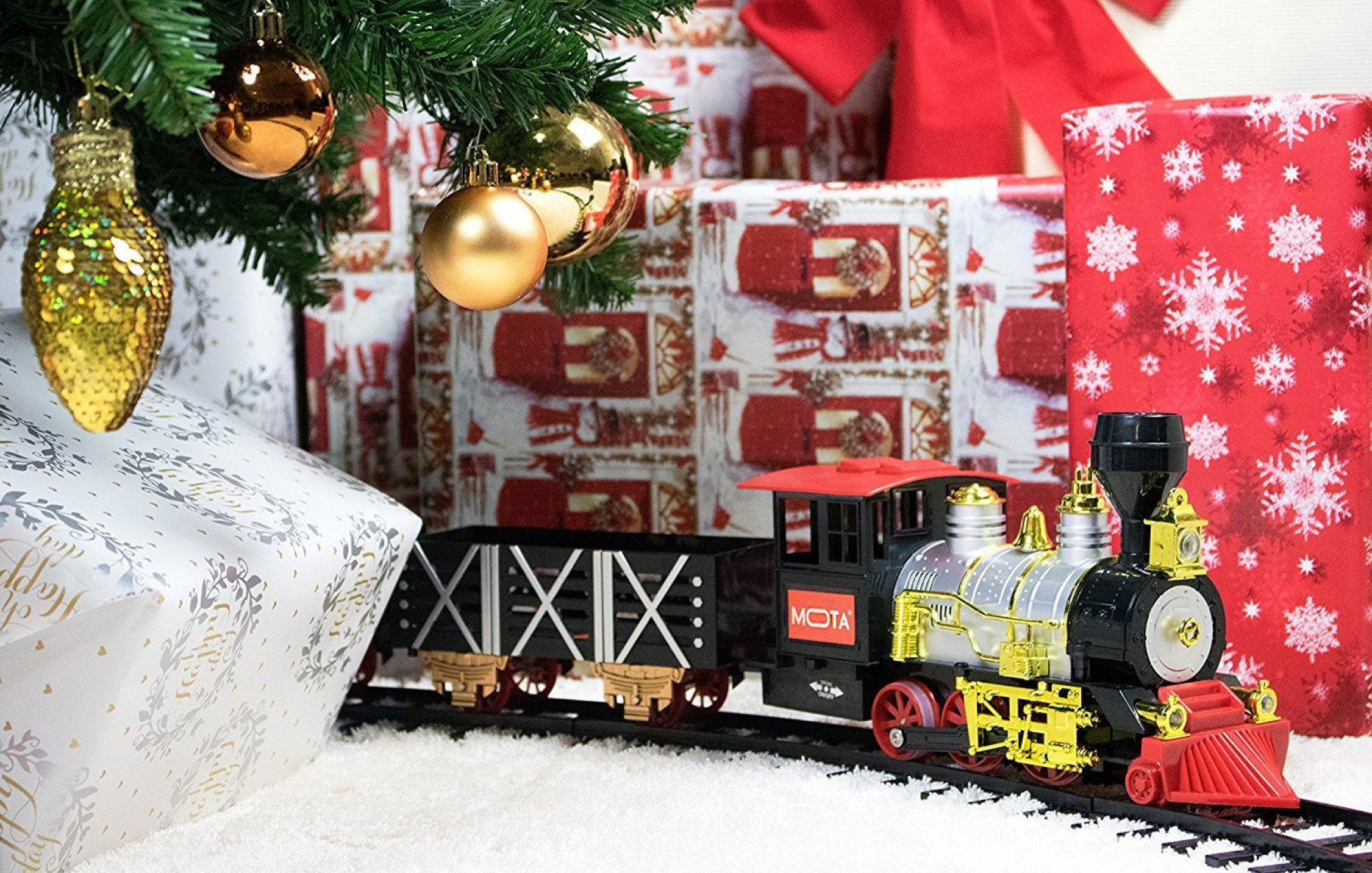 Christmas Holiday Train Set Premium Classic Train Set With Real Smoke