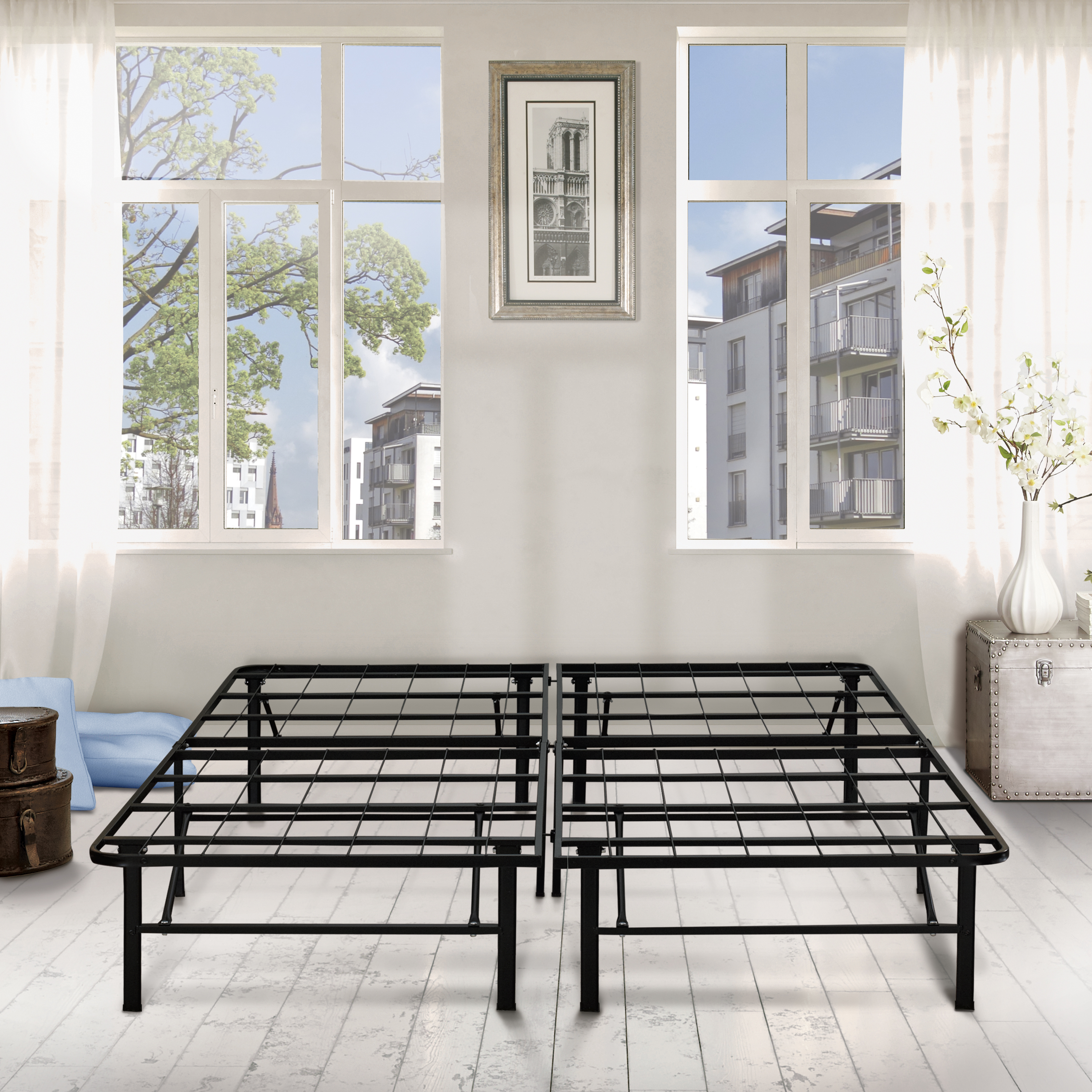 for box spring metal bed frame king