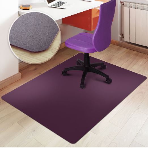Rectangular Office Chair Mat Purple Hard Floor Protection Carpet Rug 30