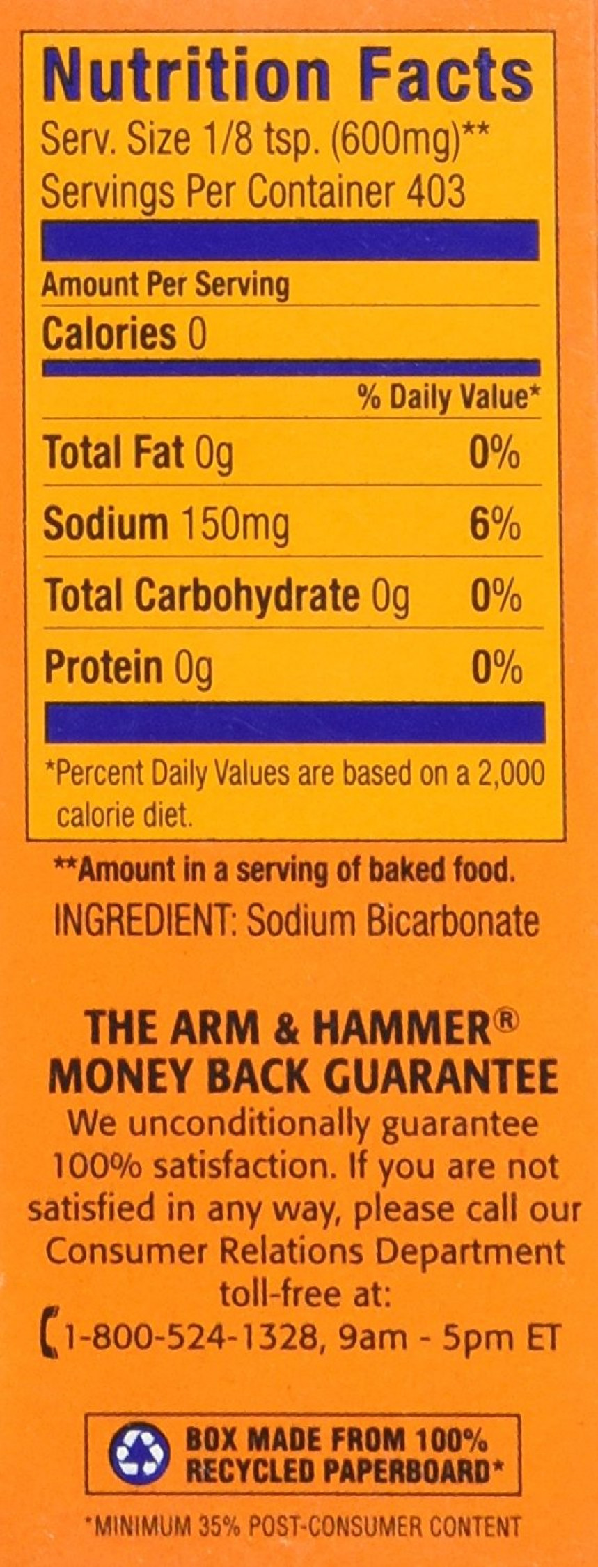 ARM AND Hammer Pure Baking Soda Sodium Bicarbonate 227 g Free Fast